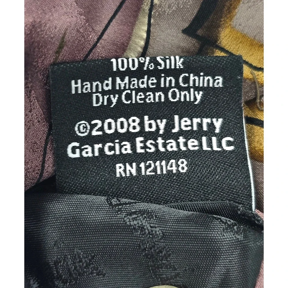 J.‎ Garcia Man with Green Turtleneck Tie Purple Green Silk Limited Edition Y2K